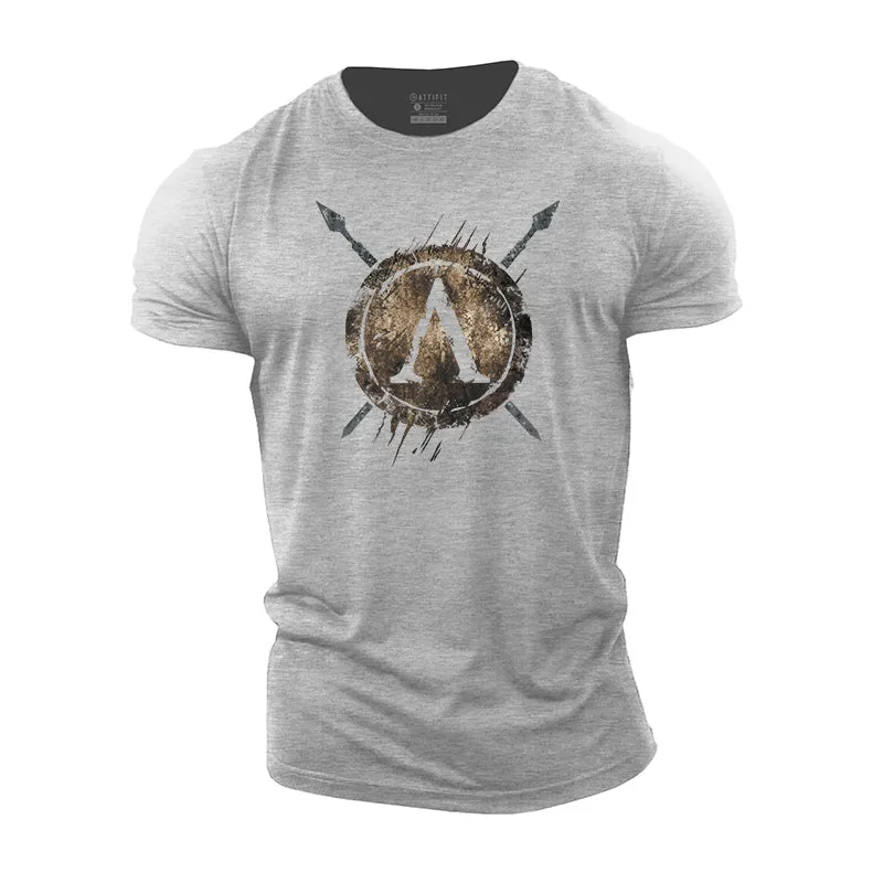 Spartan 'A' Shield Graphic Men's Fitness T-shirts