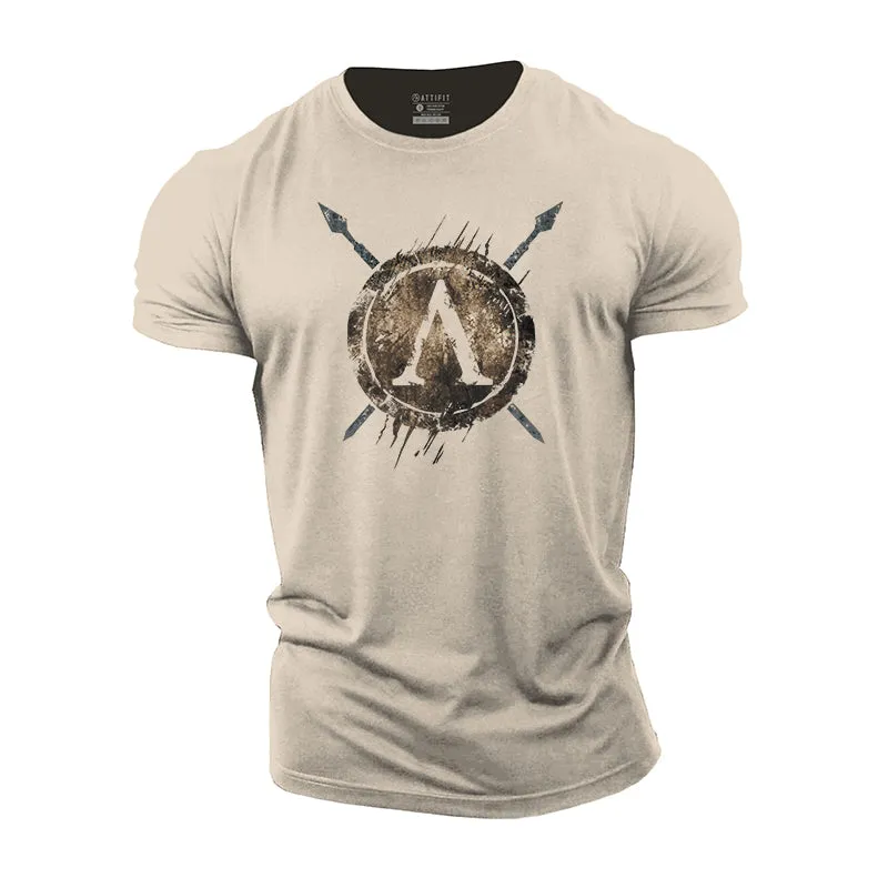 Spartan 'A' Shield Graphic Men's Fitness T-shirts