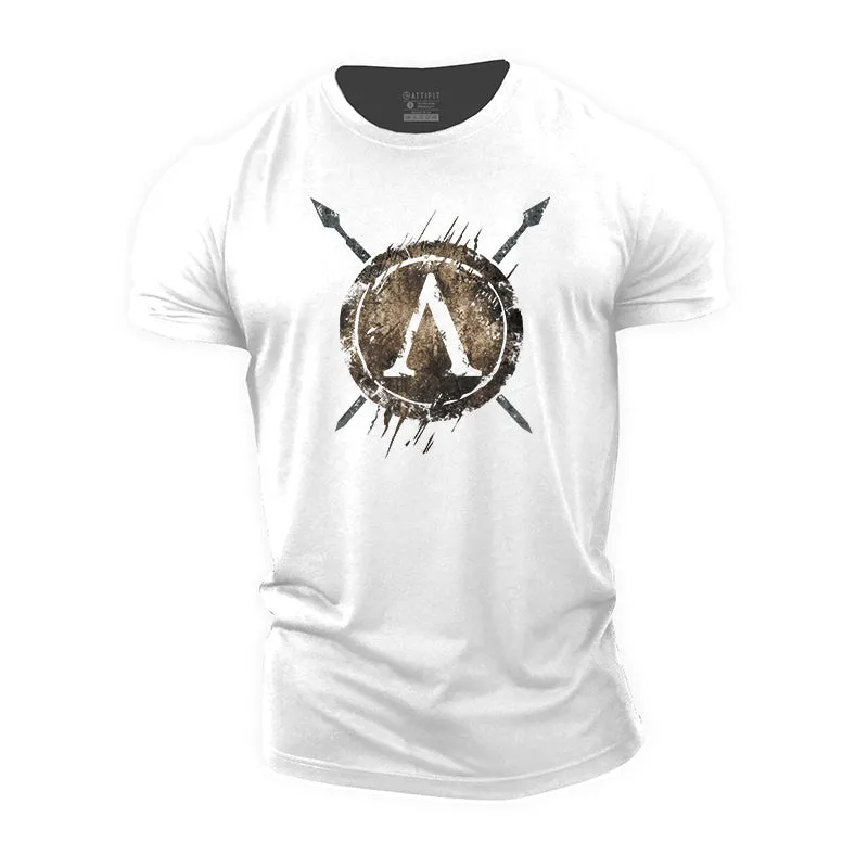 Spartan 'A' Shield Graphic Men's Fitness T-shirts