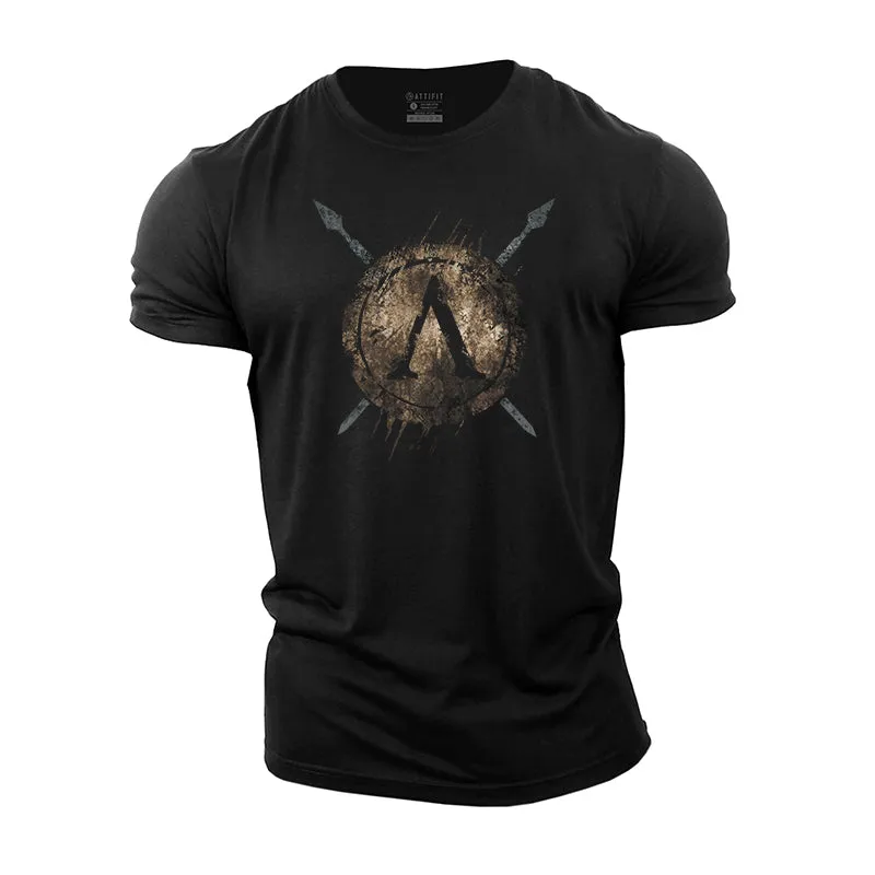 Spartan 'A' Shield Graphic Men's Fitness T-shirts