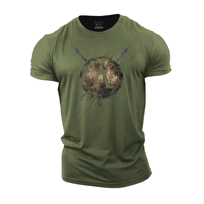 Spartan 'A' Shield Graphic Men's Fitness T-shirts