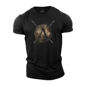 Spartan 'A' Shield Graphic Men's Fitness T-shirts