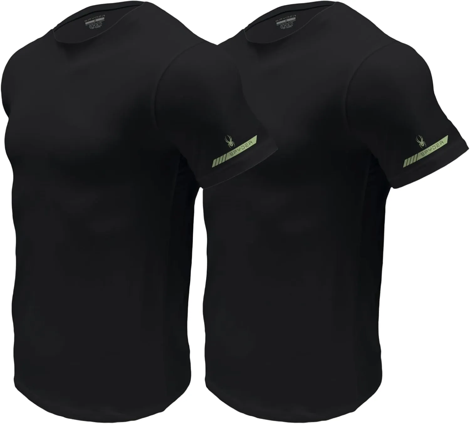 Spyder Mens Performance Moisture Wicking Crew Neck Undershirts/Ultra Soft Stretch Sports T-Shirt