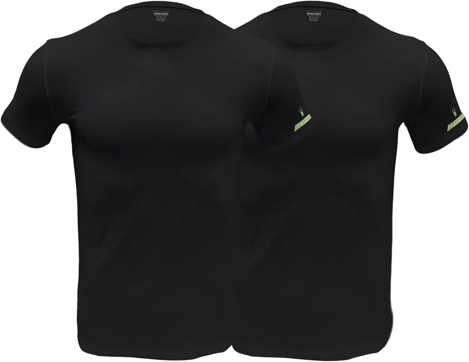 Spyder Mens Performance Moisture Wicking Crew Neck Undershirts/Ultra Soft Stretch Sports T-Shirt