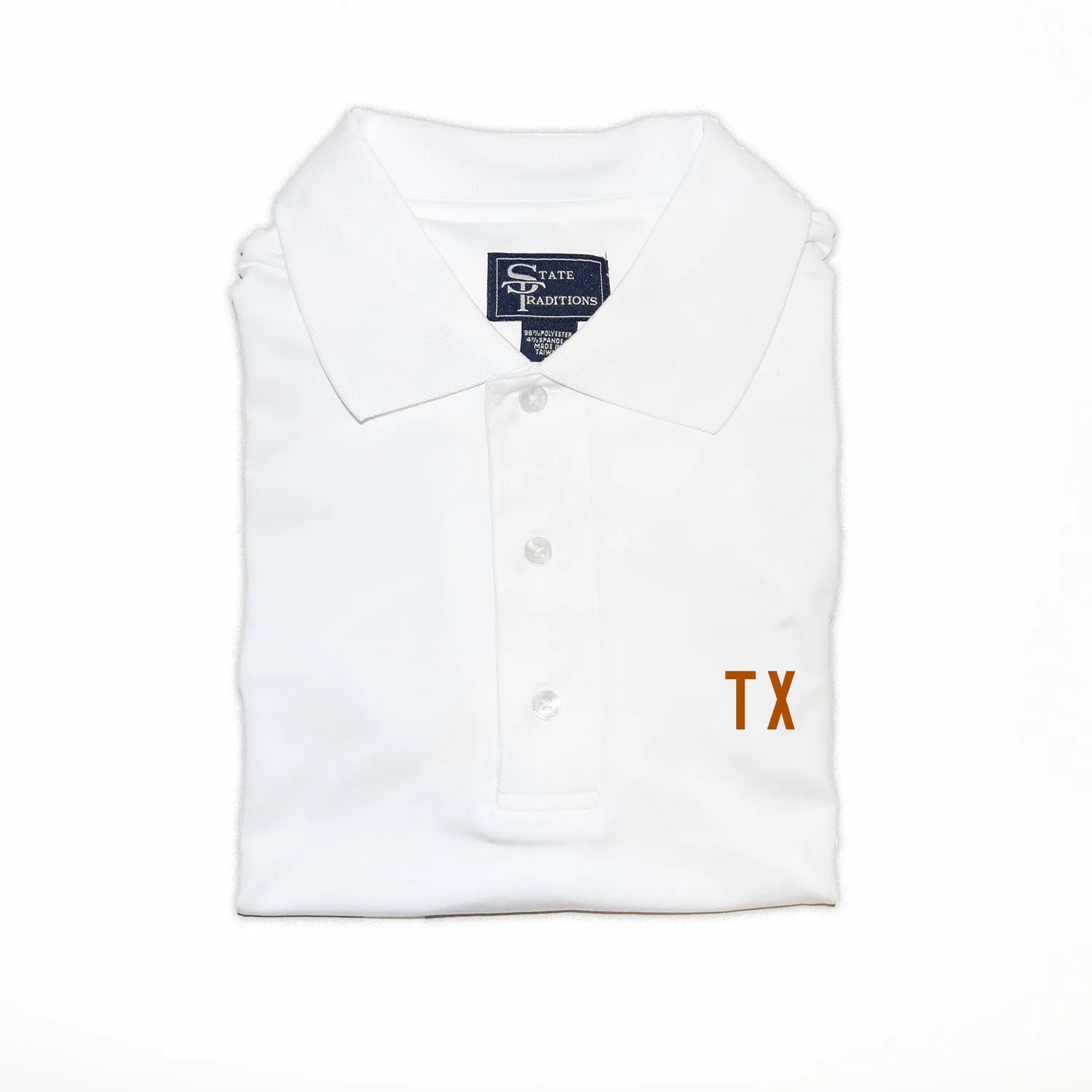 Texas "TX"  State Letters Performance Polo