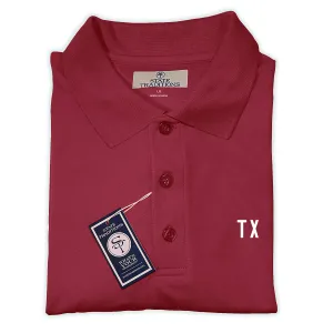 Texas "TX"  State Letters Performance Polo