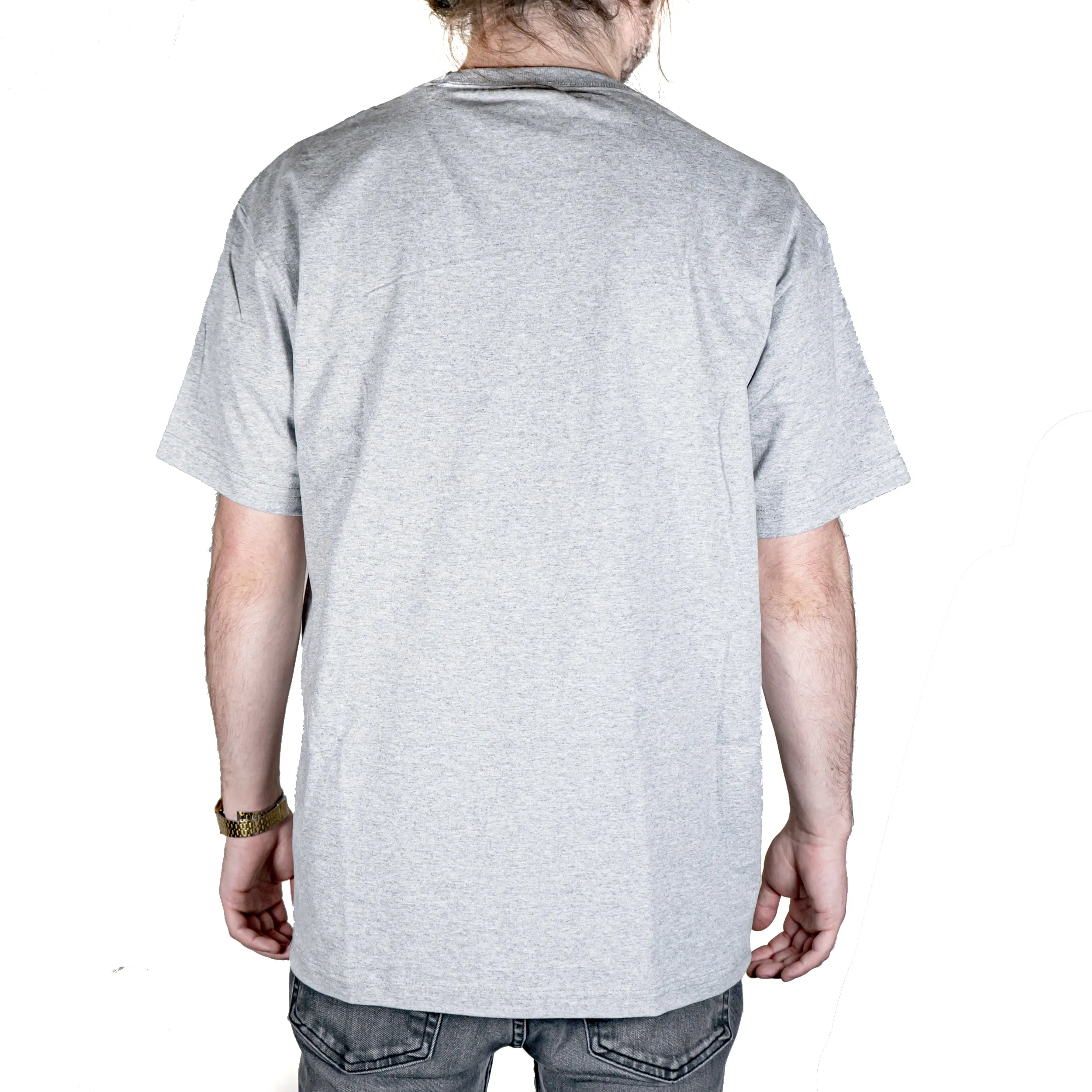 The Cave - T-Shirt - Classic Logo - Heather Grey & Purple - Large