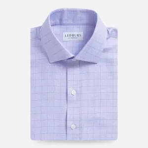 The Lavender Powell Windowpane Royal Oxford Custom Shirt