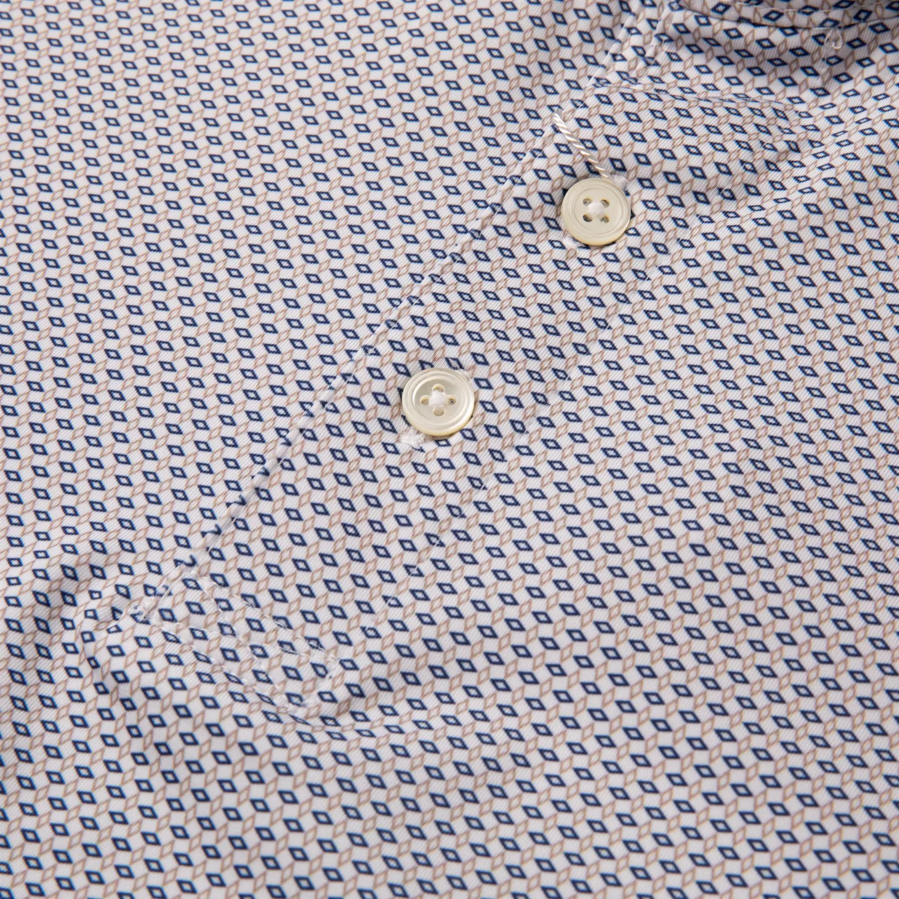 The Simmons Polo White/Navy/Fescue - AW24