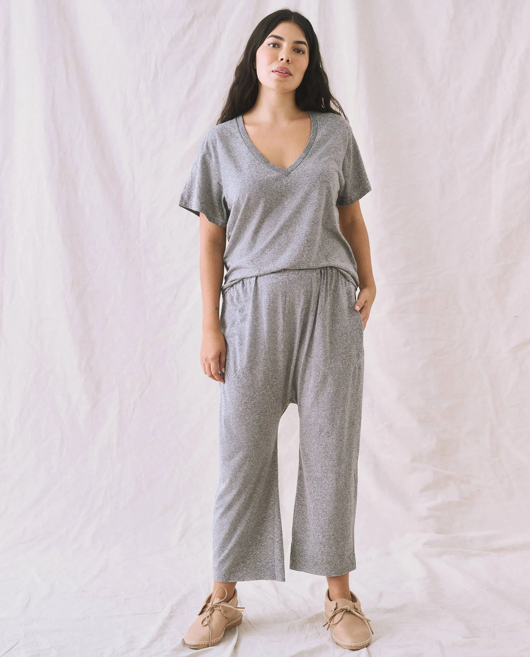 The V-Neck Tee. -- Heather Grey