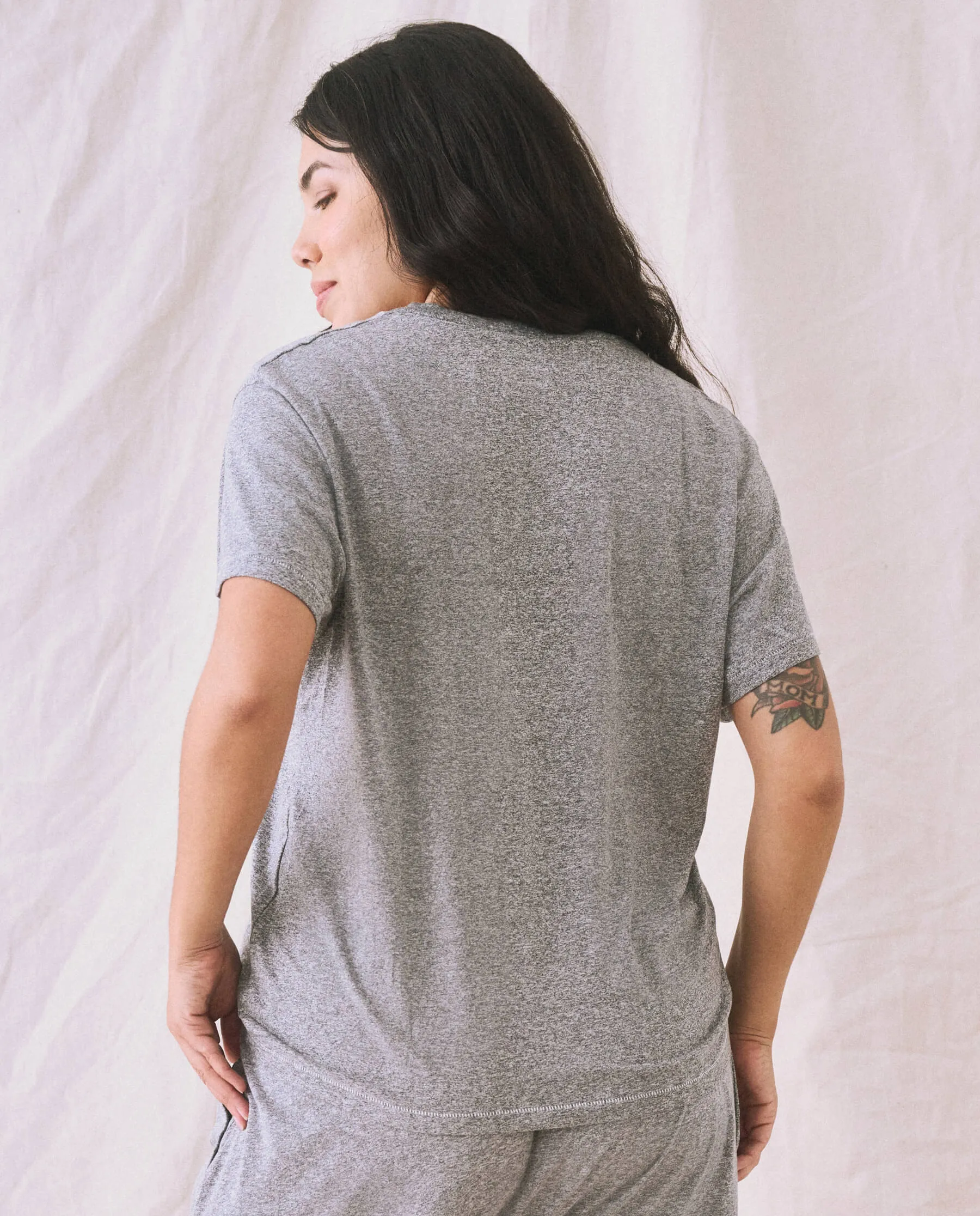 The V-Neck Tee. -- Heather Grey