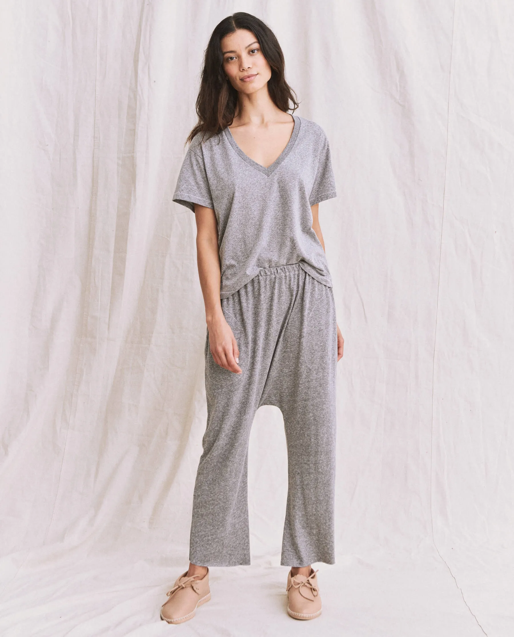 The V-Neck Tee. -- Heather Grey