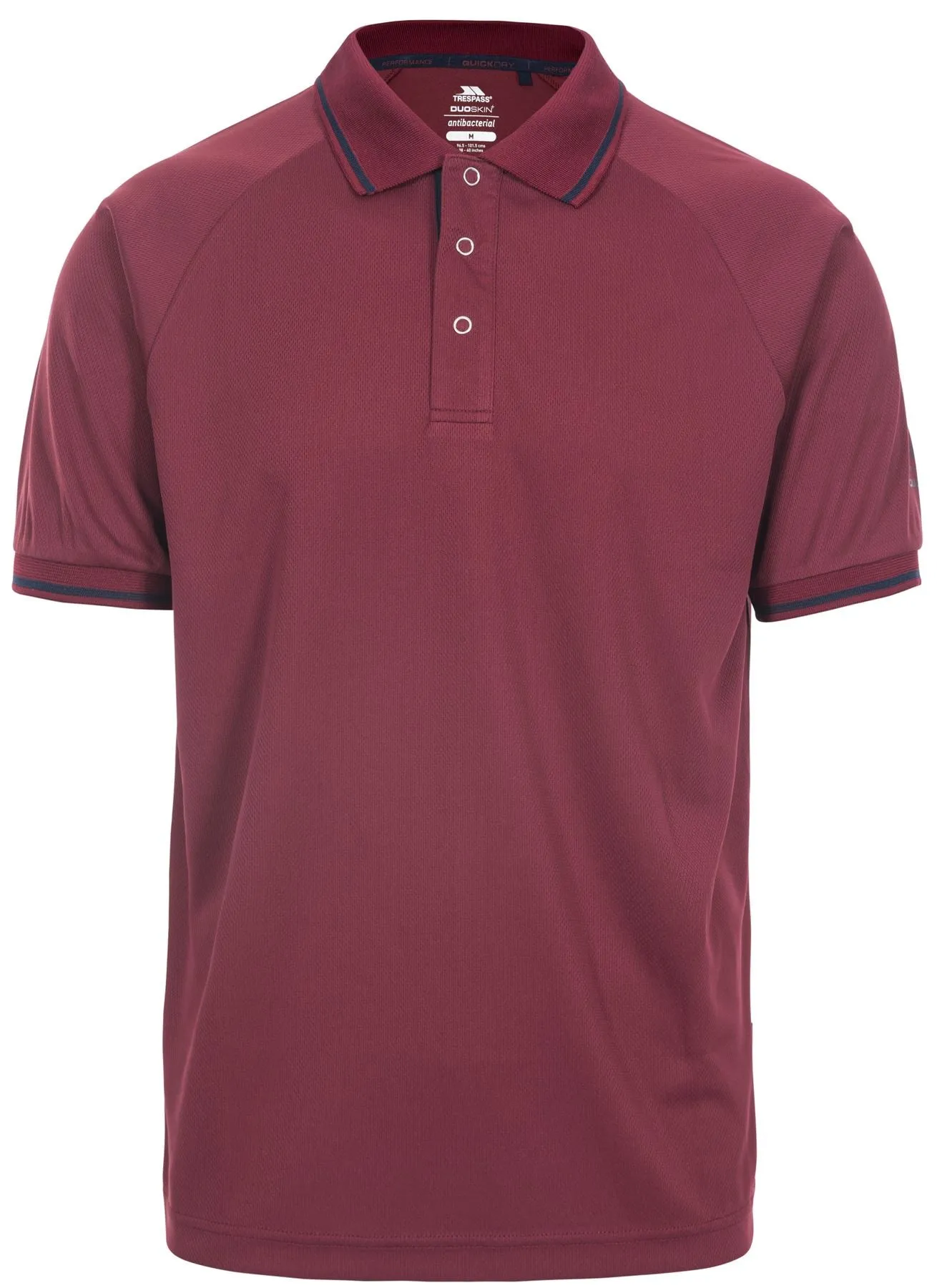 Trespass Mens Bonington Quick Dry Active Polo Shirt