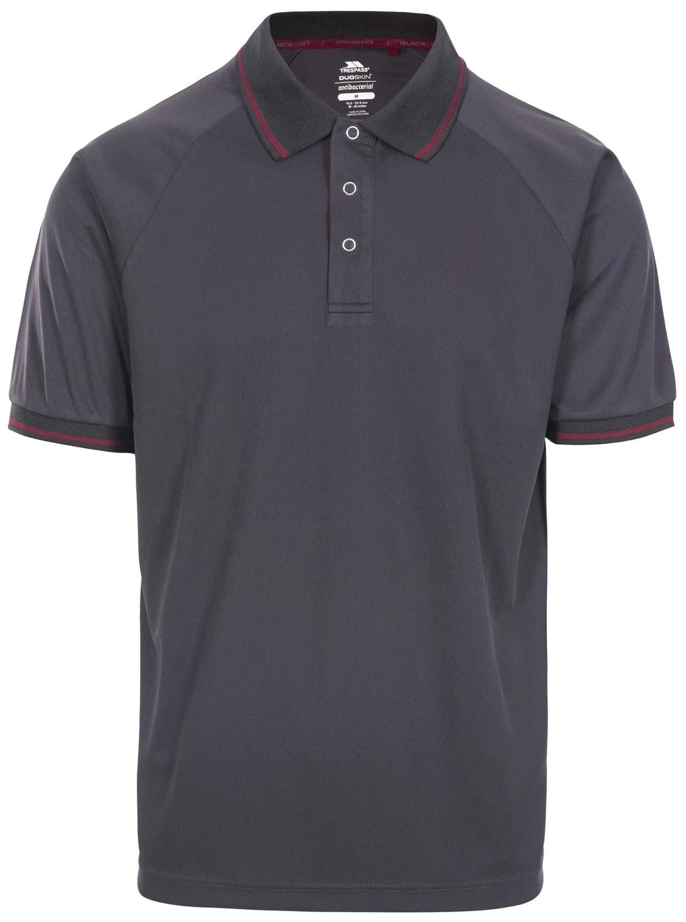Trespass Mens Bonington Quick Dry Active Polo Shirt