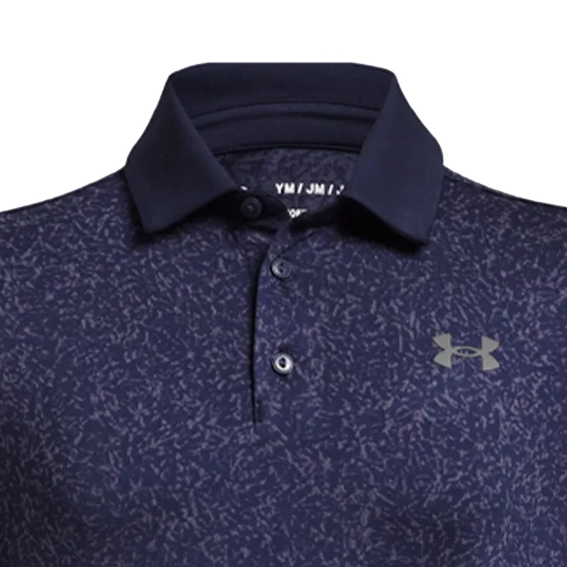 UNDER ARMOUR Playoff Coral Jacquard Junior Polo (Navy)