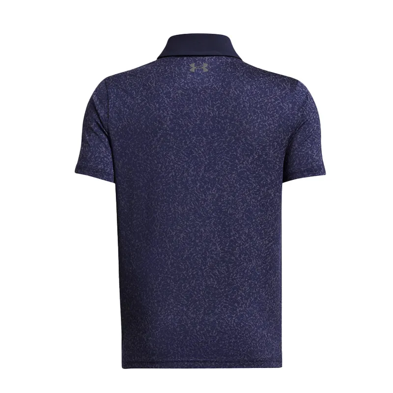 UNDER ARMOUR Playoff Coral Jacquard Junior Polo (Navy)