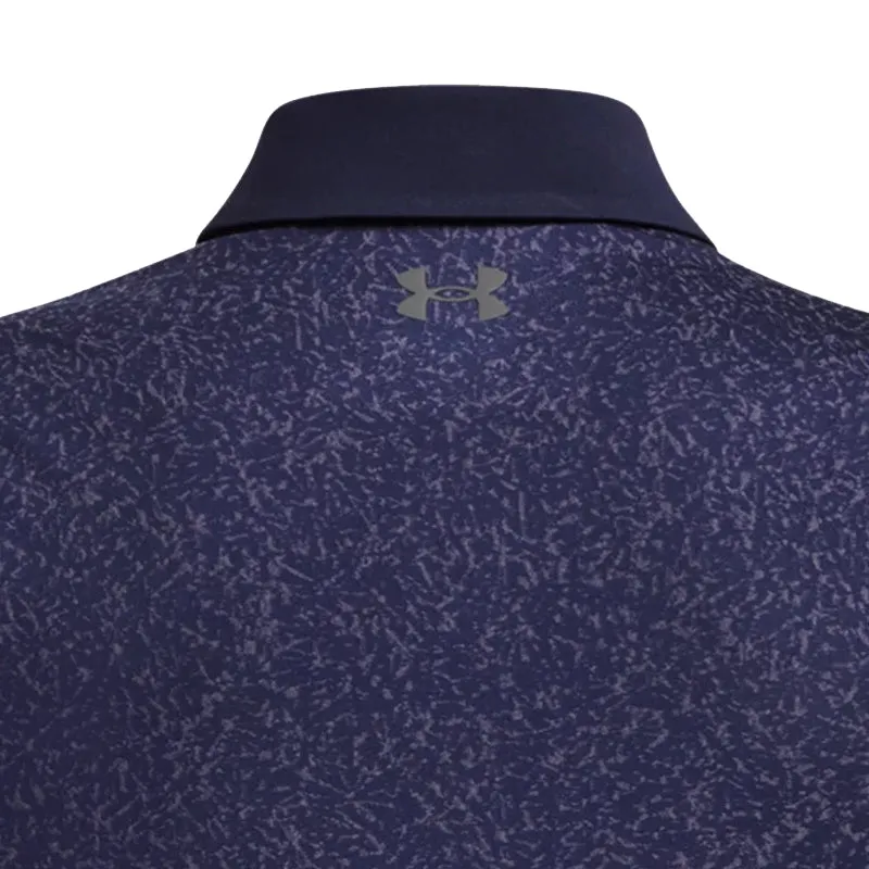 UNDER ARMOUR Playoff Coral Jacquard Junior Polo (Navy)