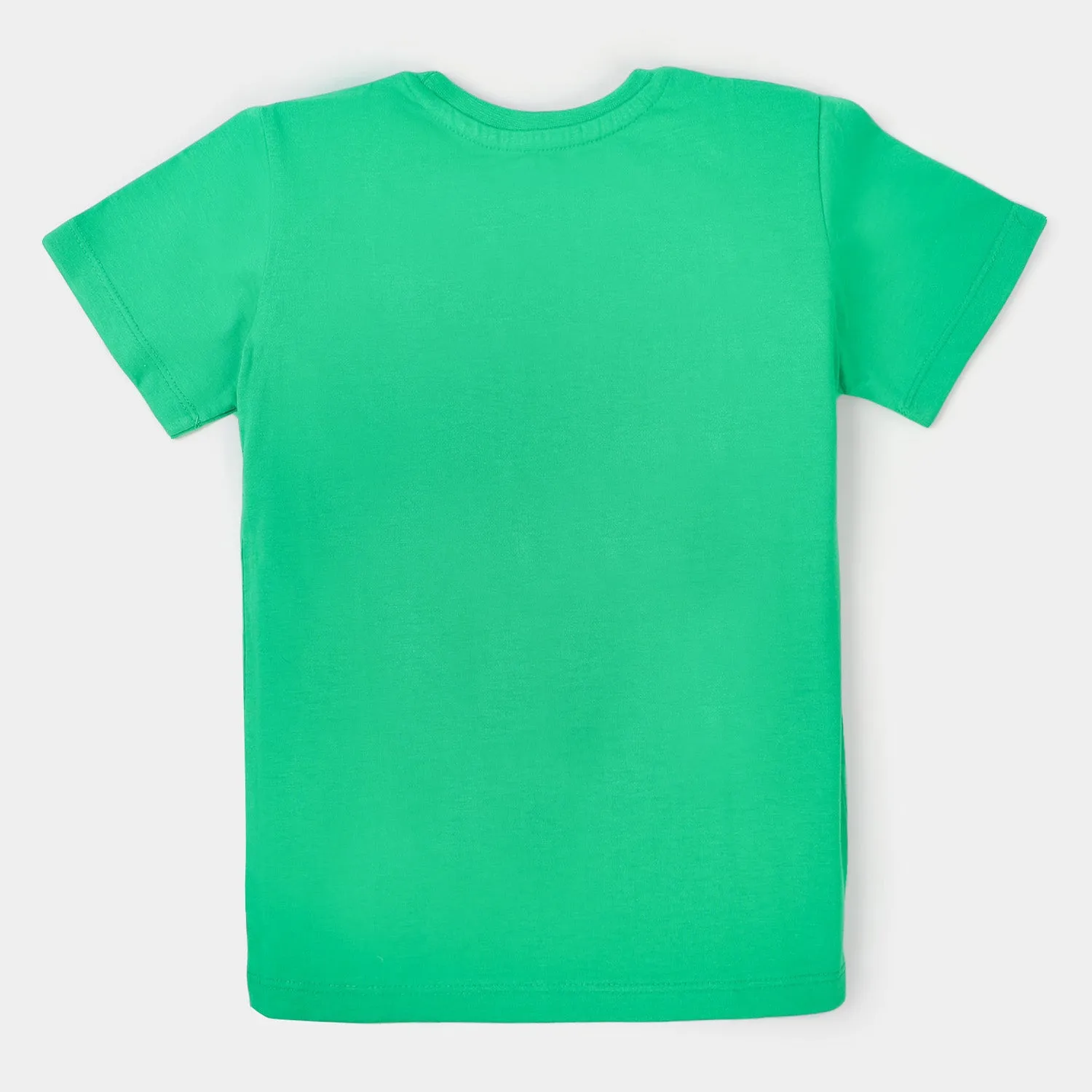 Unisex T-Shirt H/S Applique Flag -Fern Green