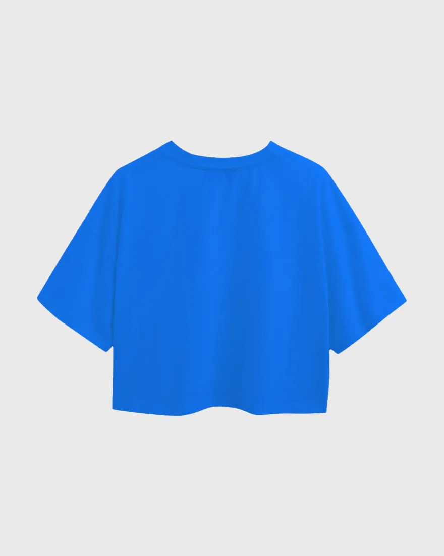Womens Oversized Cropped TShirt Funky Bubble