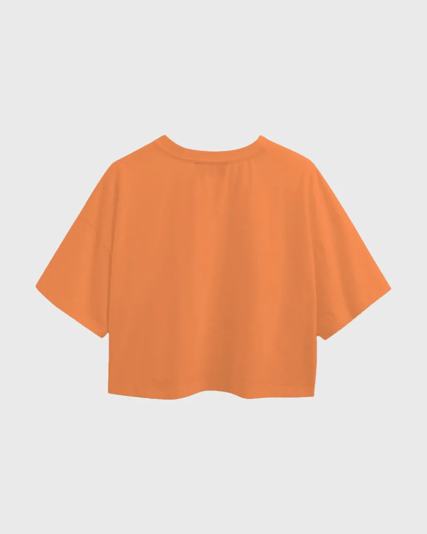 Womens Oversized Cropped TShirt Funky Bubble