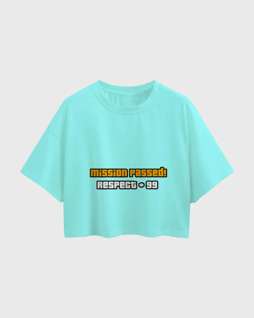 Womens Oversized Cropped TShirt Gaming Gta 2