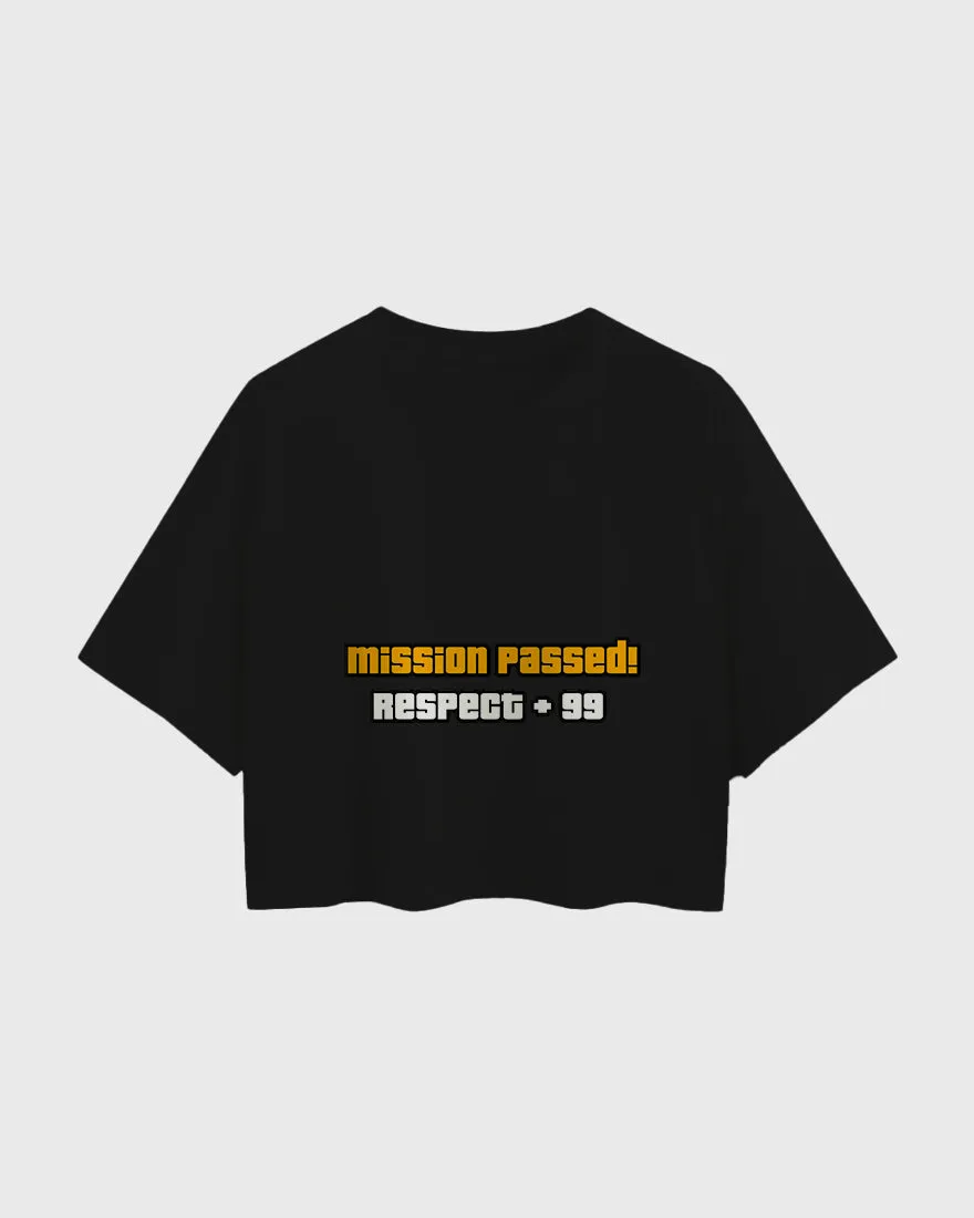 Womens Oversized Cropped TShirt Gaming Gta 2