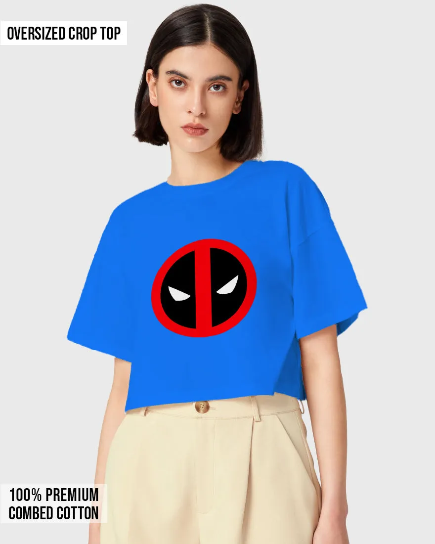 Womens Oversized Cropped TShirt Movies Dead Pool
