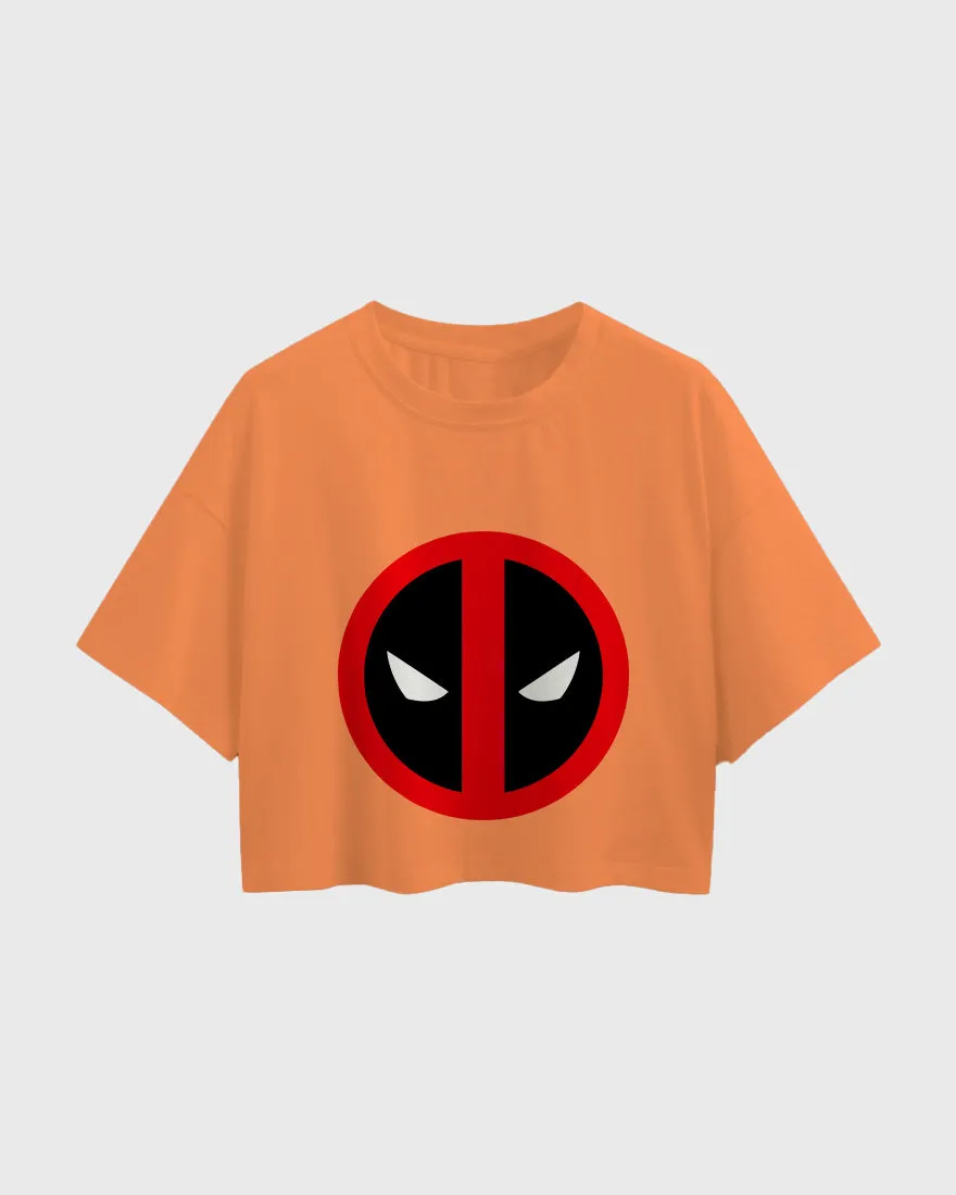 Womens Oversized Cropped TShirt Movies Dead Pool