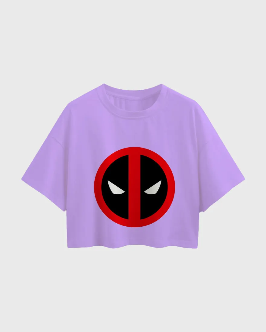 Womens Oversized Cropped TShirt Movies Dead Pool