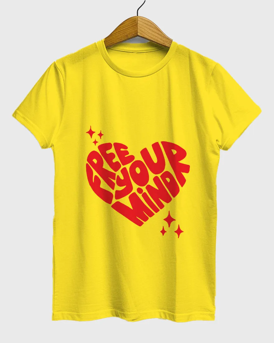 Womens Relaxed Fit TShirt Funky Free Your Mind